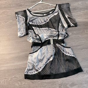 Bebe dress: black and white size medium